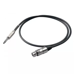 PROEL BULK200LU3 - инструментальный кабель, 6.3 джек моно <-> XLR (мама), длина - 3 м