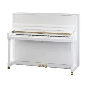 KAWAI K-300 WH/P - пианино, 122х149х61, 227 кг., банкетка (600), цвет белый полиров., механизм Mille