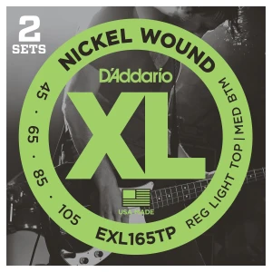 D'ADDARIO EXL165TP - струны для БАС-гитары, soft/reg, 045-105, 2 комплекта