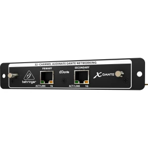 BEHRINGER X-DANTE - карта расширения Dante для X32, для записи и воспроизведения до 64 кан. аудио