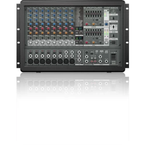 BEHRINGER PMP1680S - микшер со встроен усилит,рэковый,2х800 Вт,6 моно,2 стерео, эквалайзер, эффекты