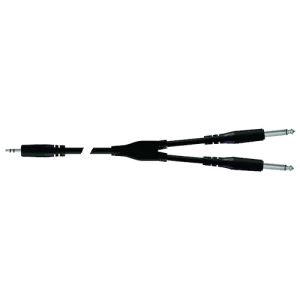PROEL BULK505LU18 - инсертный кабель 3.5 джек стерео <-> 2 x 6.3 джек моно, длина - 1,8м