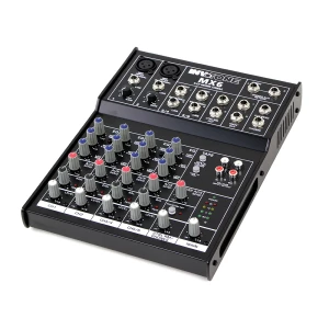 INVOTONE MX6 - микшерный пульт,2 микрофонных входа, XLR и балансный Jack,2 стерео входа.