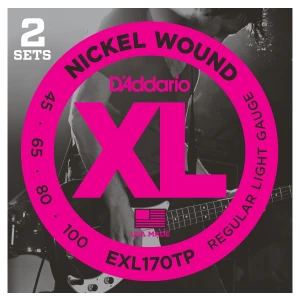 D'ADDARIO EXL170TP - струны для БАС-гитары, Soft Long, 045-100, 2 комплекта