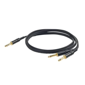 PROEL CHLP210LU3 - инсертый кабель, 6.3 джек стерео <-> 2 х 6.3 джек моно, длина - 3м